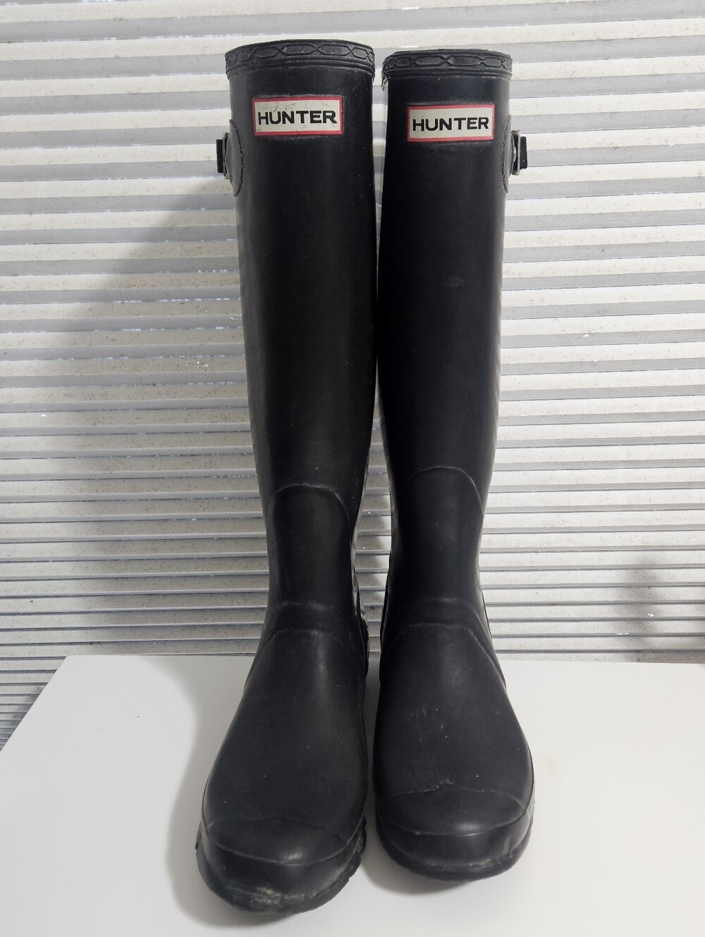 Hunter Black Tall Rubber Rain Boots Women's Size 9